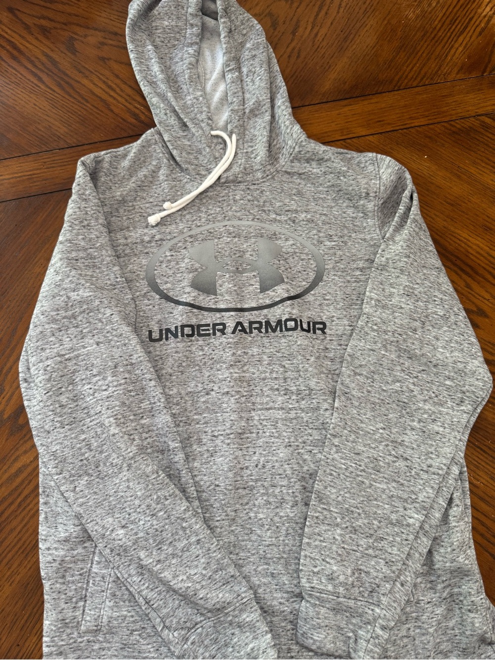 LG Men’s Heather Gray Crewneck Hoodie with Logo